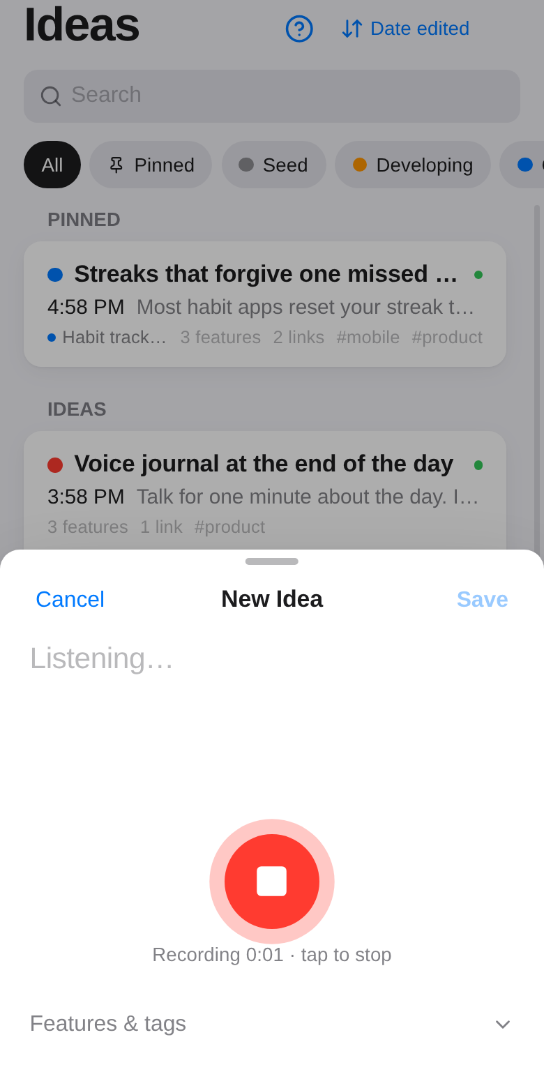 Speaking a new idea