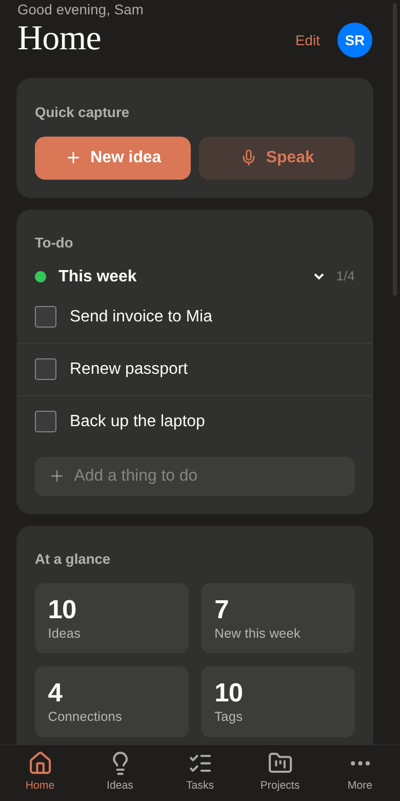 Dark theme with the Minimal style