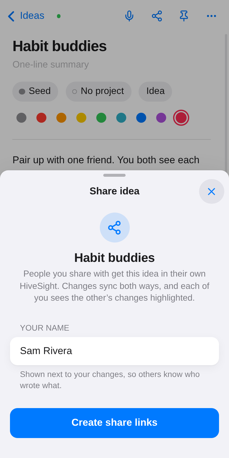 Share an idea