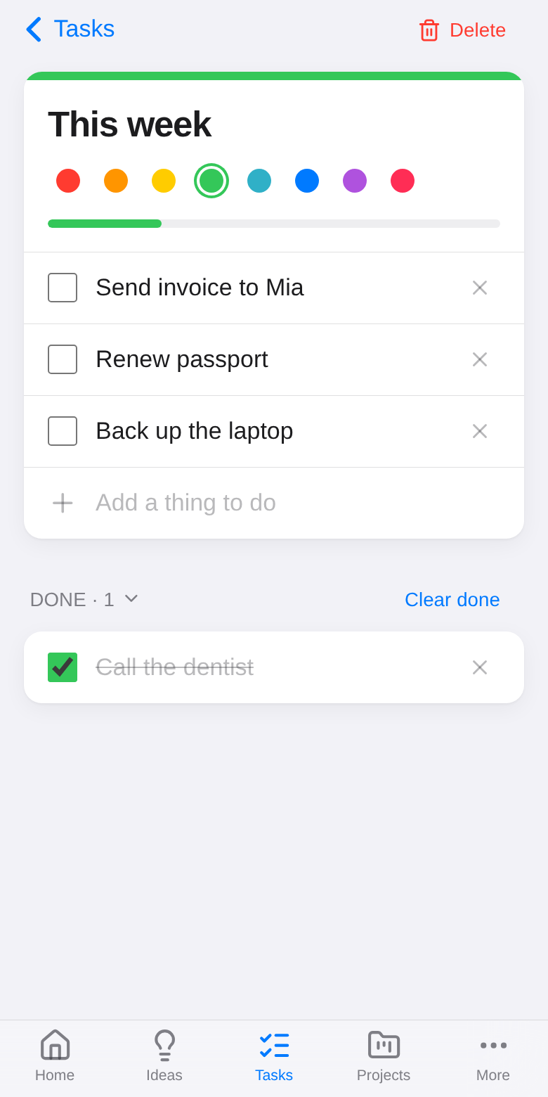 A to-do list